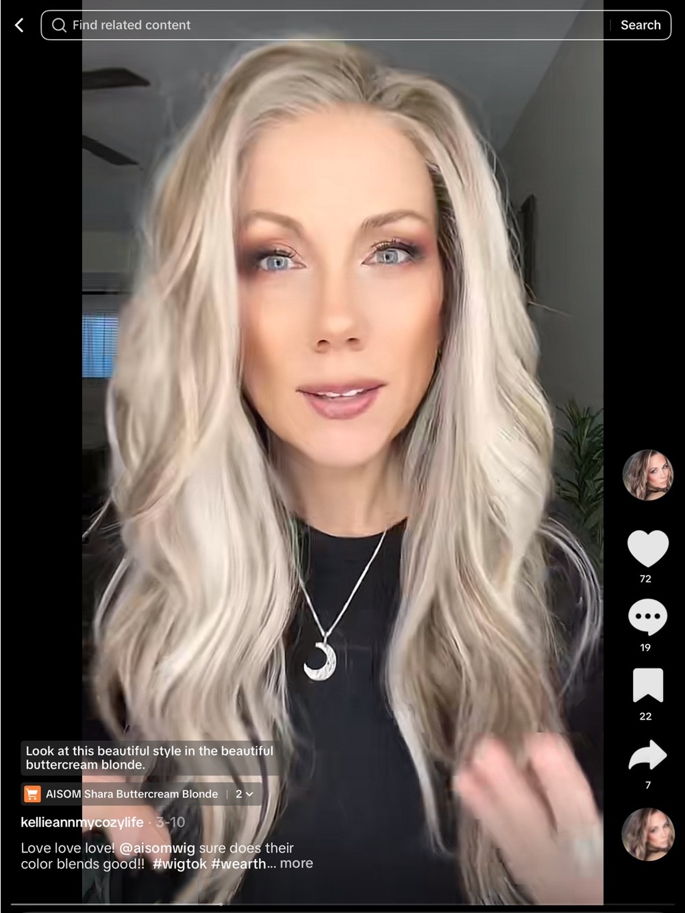 Aisom+Buttercream Blonde Wig - Premium Synthetic Hair